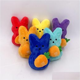 Accessoires de dessin animé Lapin P Peeps Mignon Lapin Carotte Poupée Jouet Peluche Animal Porte-clés Kawaii Pâques Jouets Chambre Canapé Décoration De Bureau Otr0B