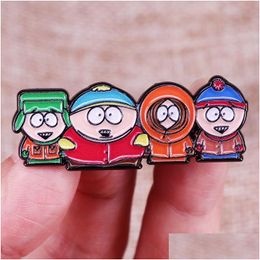 Cartoon accessoires Soutark Eric Cartman kont badge animatie broche pin schattige jongen accessoire S009 drop levering baby kinderen moederschap Pr Dhoap