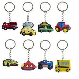 Accesorios de dibujos animados Transporte 1 llavero de llaves para mochila cadena de llave para niños favores de fiesta de niña