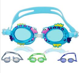 Dessin animé animal conception lunettes de natation enfants protection UV lunettes d'été mignon réglable étanche anti-buée enfants lunettes lunettes