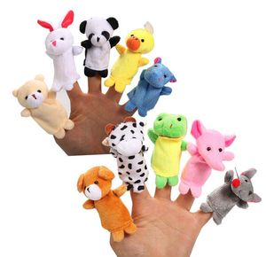 Marioneta de dedo de la familia de animales de dibujos animados, juguetes de peluche suaves, juego de rol, muñeco de tela, juguetes educativos para niños, regalo