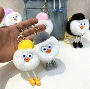 Porte-clés en peluche d'animal de dessin animé, poupée en peluche porte-bonheur pour filles, ornements de sac, étui pour écouteurs, accessoires, cadeau d'amitié