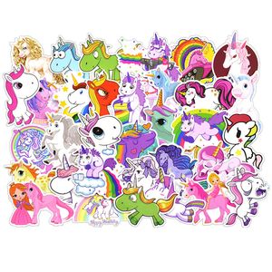 Autocollants Animaux de Bande Dessinée Pas de Répétition Poney Autocollants Graffiti Drôles pour Ordinateur Portable Jeux Casque Guitare Scooter Voitures Moto Jouets Cadeau Autocollant 50 Pcs