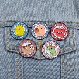 Cartoon Dier Thema Emaille Pins Capybara Luiaard Kikker Eend Leuke Broches Revers Badge Rugzak Kleding Sieraden Accessoires Pin