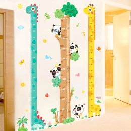 Cartoon dieren Hoogte Meet Wandsticker Giraffe Wallpaper voor kinderkamer kinderkamer Child Ruler Growth Chart L2405
