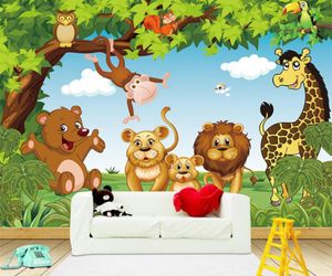 Cartoon Animatie kinderkamer muurschildering voor jongen en meisjes slaapkamer wallpapers 3D muurschildering behang custom elke size86424934099517