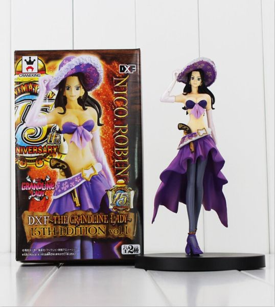 Dessin animé 15e anniversaire Grandline One Piece Lady Nico Robin Action Figure Modèle Toy Pvc Doll avec Box5359209