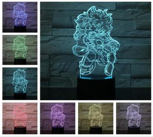 Dessin animé anime boku no mon héros universitaire table lampe de table chambre enfant enfants cadeaux comic manga midoriya izuku figure nocturne Light LED 3226653