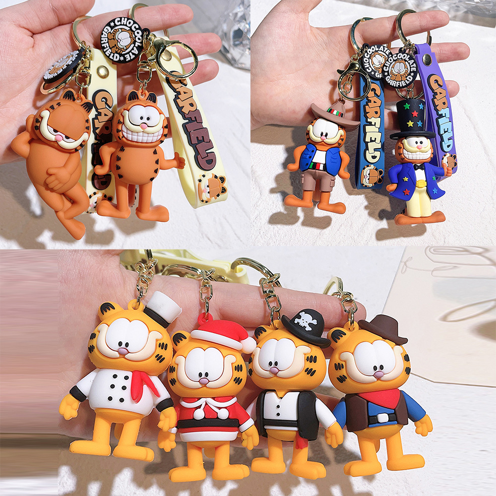 Cartoon Anime Cat Keychain Lovely Ryggsäck Pendant Creative Collocation Holiday Gifts for Boys Girls