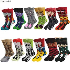 Dessin animé Anime personnage hommes et femmes chaussettes drôle décontracté rue position unisexe Harajuku créatif coton Warmt2gf