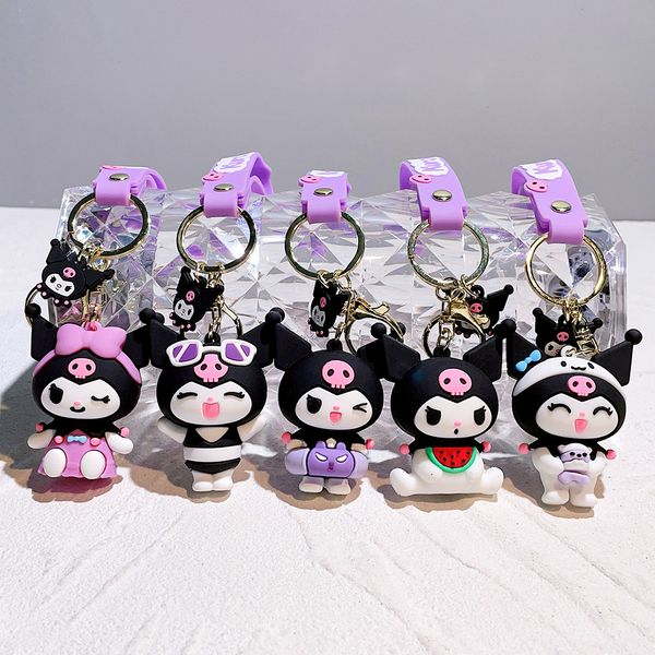 Cartoon anime aderezo cruzado Kuromis llavero PVC muñeca muñeca colgante colgante de alumno accesorios colgantes de niñas pequeños regalo