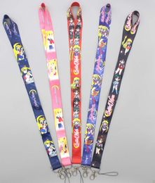 Cartoon anime Figure Keychain Neck Strap Lanyards Chain Key Chain Mute Badge Rings Cosplay Accessoires 2163481