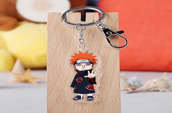 Cartoon Anime S Keychain Acrylic Uchiha Sasuke double face transparent transparent accessoires de bague de clés bijoux pour les fans cadeaux4571787