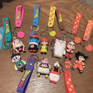 Cartoon anime zeven kraal siliconen pop sleutelhanger hanger schattige PVC auto sleutelhanger ringtas hanger