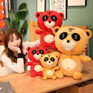 Dessin animé Anime jouets doux en peluche poupées en peluche pour enfants anniversaire cadeaux de noël 22cm poupée tigre chanceux