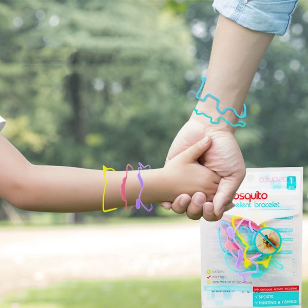 Pulsera antimosquitos de dibujos animados, suministros de jardín, pulseras repelentes de insectos y mosquitos de silicona, respetuosas con el medio ambiente, seguras para niños, plagas al aire libre en el hogar