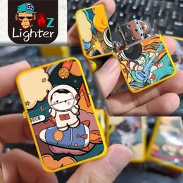 Cartoon Astronaut Series Metal Kerosine Winddicht Lichter Creatief cadeau Gepersonaliseerd cadeau voor vriend