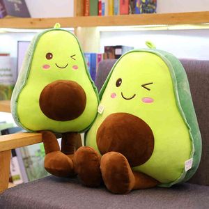 Cartoon avocado knuffel schattige peer sofa fruit kussen ldren meisje kamer decor baby verjaardag cadeau foto prop j220729