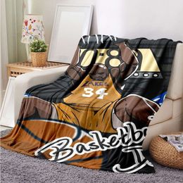 Dessin de basket-ball de dessin animé couverture de châle personnalisée sport garçon déjeuner décoration de fond de dortoir climatisé