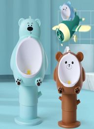 Cartoon Bear Wallmountned Hook Urin Baby Adjustable Hauteur Boy Potty Toilet Trainet Enfants Stand Vertical Urin Pee Toilet L7449160
