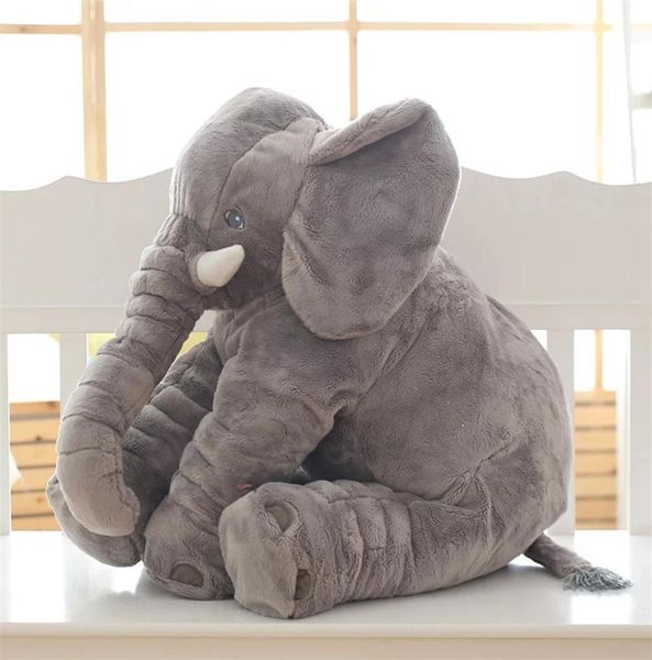 Dessin animé grande taille en peluche éléphant jouet enfants dormir dos coussin en peluche oreiller animal poupée bébé poupée cadeau d'anniversaire pour les enfants MX21606805