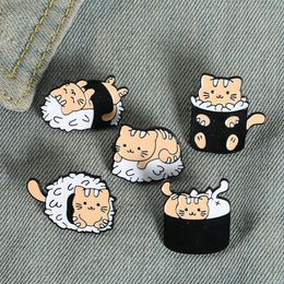 Dessin animé couverture de chat de chat cols broches mignonnes épingles de peinture en alliage de tasse animale mignonne pour jupe de sac à dos de cow-boy unisexe