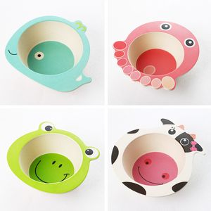 Cartoon Bowls Kinderen Bamboe Fiber Servies Milieubescherming Kinderen Huishouden Eten Baby Voeding Supplement Kom Kleuterschool Ontbijtsoep