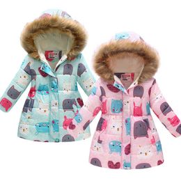 Cartoon Jungen Mädchen Jacke Herbst Winter Hoodie Für Mädchen Jacke Kinder Warme Oberbekleidung Jacken Kinder Kleidung Mädchen Unten Parka J220718