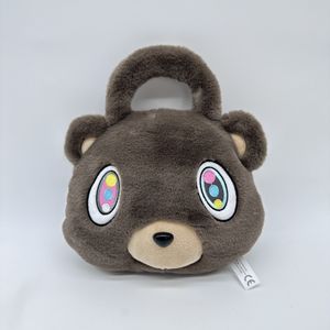 Sac à main en forme de tête d'ours brun pour enfants, sac en peluche doux pour enfants