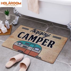 Cartoon camper tapijt badkamer ingang deurmat bad indoor vloer tapijten absorberende mat antislip keuken tapijt voor thuis decoratieve 220301