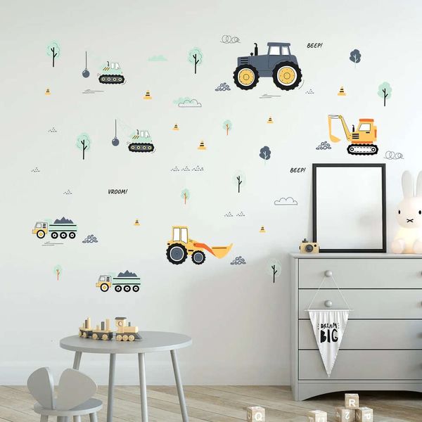 Dessin animé Crine Crane Stickers muraux pour les enfants chambre à maternelle décoration décoration de décoration