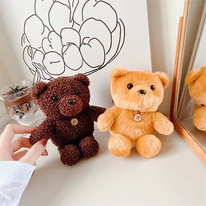 Estuches de dibujos animados para airpods pro 2 Cute Plush Teddy Bear Protector case Air pods 1 2 3 cubierta Protector Auriculares Caja de almacenamiento