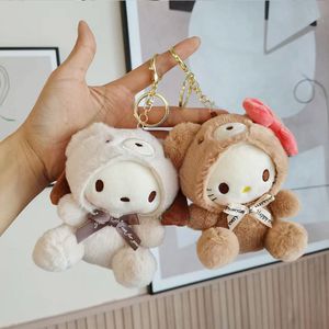 Cartoon Cat Dog Plush Keychain Doll Pendant Gift Backpack Accessories Auto Keychain Gift Groothandel Stock Accessoires
