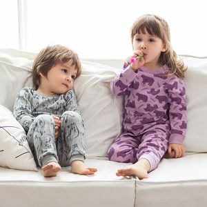 Dessin Animé Enfants Pyjamas Coton Sous-Vêtements Garçons et Filles Longs Johns Manches Longues