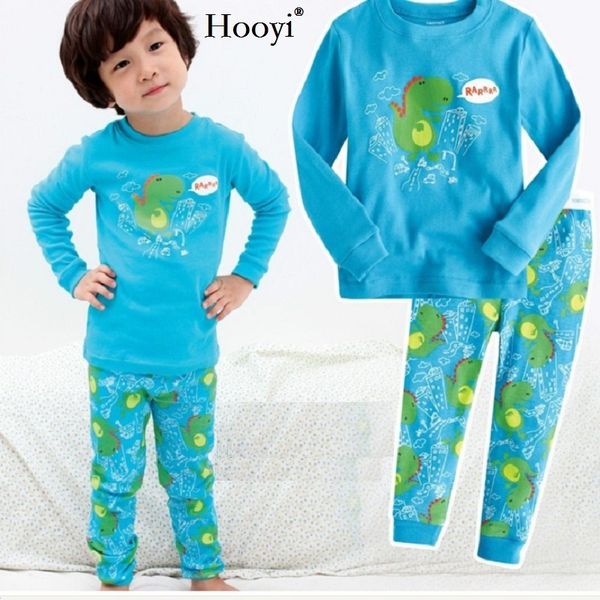 Dessin animé enfants pyjamas costume bébé garçons vêtements de nuit PJ'S filles Pijama ensembles enfants pyjamas bleu garçons vêtements de sport costume 100% coton 210413