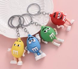 Cartoon Chocolate Bean Keychain Resin Doll Couple Key Chain Men's and Women's Juwelentas Hanger Kinderen Lovely Keychain