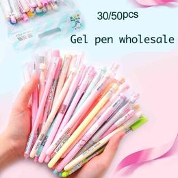 Cartoon Creative Gel Pennen Groothandel 30/50 Stks Gel Pen Set Waarde Pack Student Kids Schrijven Pennen 0.38 0.35 0.5mm School Briefpapier 210330