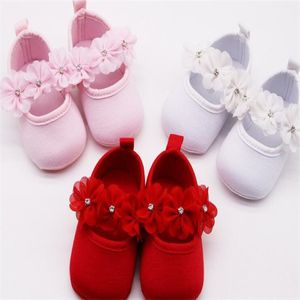 Dessin animé mignon bébé robe fleur chaussures plates s95