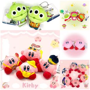 Dessin animé étoile de crossdressing kabi kirby mignon peluche jouet poupée trois yeux de porte clés de porte casse-porte poupée