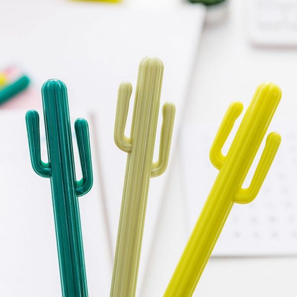 Dessin animé mignon Gel stylo étudiant prix créatif petit désert frais Cactus style stylo corée du sud papeterie ZWL66