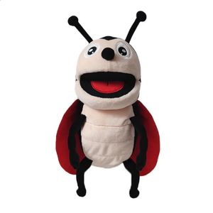 Dessin animé mignon série d'insectes en peluche marionnette à main amusant enfants au coucher des histoires de marionnettes à main jouets la bouche peut bouger 240127