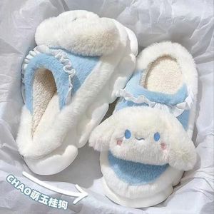 Cartoon schattige Kuromi Melody Cinnamoroll Plush Slipper Home Warm Plush Slipper Festival Geschenkmaat 35-40