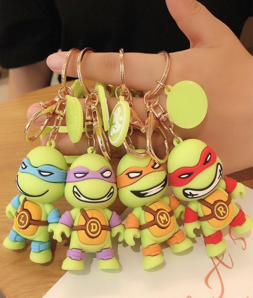 Dessin animé des clés de poupée de tortue mignon bracelets de sac à main