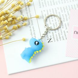 Dessin animé dinosaure porte-clés étudiant sac pendentif cadeaux pour enfants cadeau d'anniversaire fête cadeau de noël quatre couleurs à choisir