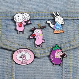 Cartoon Hond Emaille Pins Custom Grote Ogen Dier Broches Revers Badges Anime Pictogrammen Sieraden Cadeau voor Fans Kids Vrienden