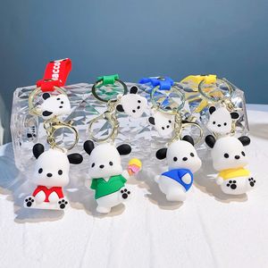 Cartoon hond sleutelhanger schattige pop sleutel hanger sieraden auto tas sleutelhanger klein geschenk