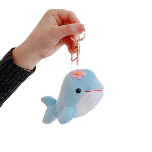 Dessin animé dauphin poupée jouets en peluche mignon Animal téléphone porte-clés pendentif décoration de la maison rempli/cadeaux en peluche