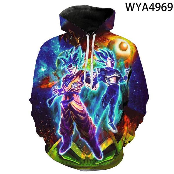 Sudadera con capucha de Dragon Anime de dibujos animados para hombre y mujer