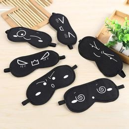 Dessin animé Expression faciale Sleep Eye Mask Soft Oeil Mask Personnalité Créative Personnalité Funny Eye Mask Wholesale 5 PCS