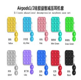 Dessin animé mode Silicone Pop bulle Fidget étui pour écouteurs souple pour AirPods housse de protection 12 Pros4100258